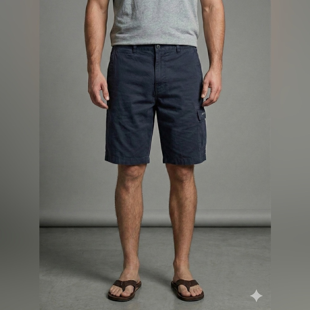 Chaps Ralph Lauren Men's Cargo Shorts Size 32 Black Cotton Utility